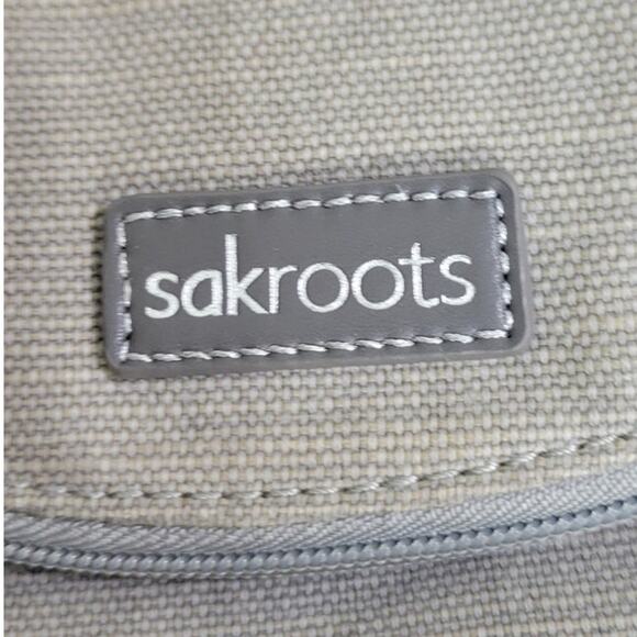 Sakroots Purse Foldover Crossbody Patchwork Tan & Creams Boho Cottage Core - Picture 4 of 7